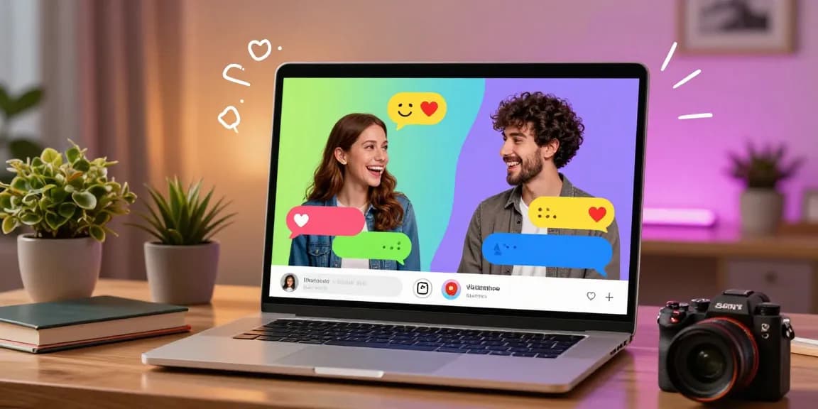 Free AI sex chat interaction on a cozy digital platform with playful avatars.