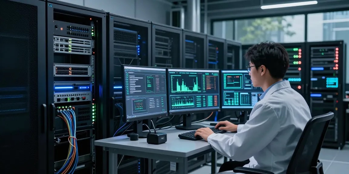 rokok 88 server infrastructure in a high-tech data center showcasing reliability and performance