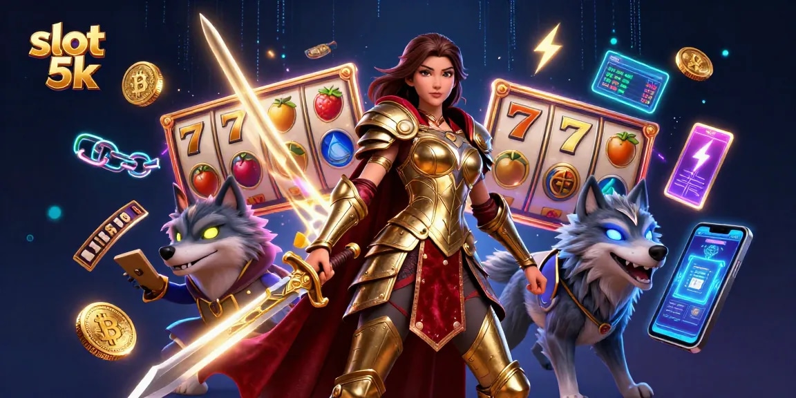 Experience thrilling wins at slot 5k with vibrant gaming elements and captivating characters.