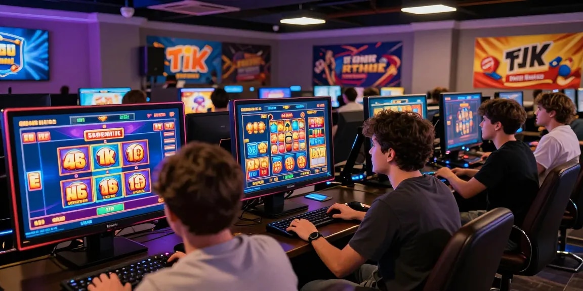 Exciting slot deposit 1k gaming environment with players engaging in vibrant online slot games.
