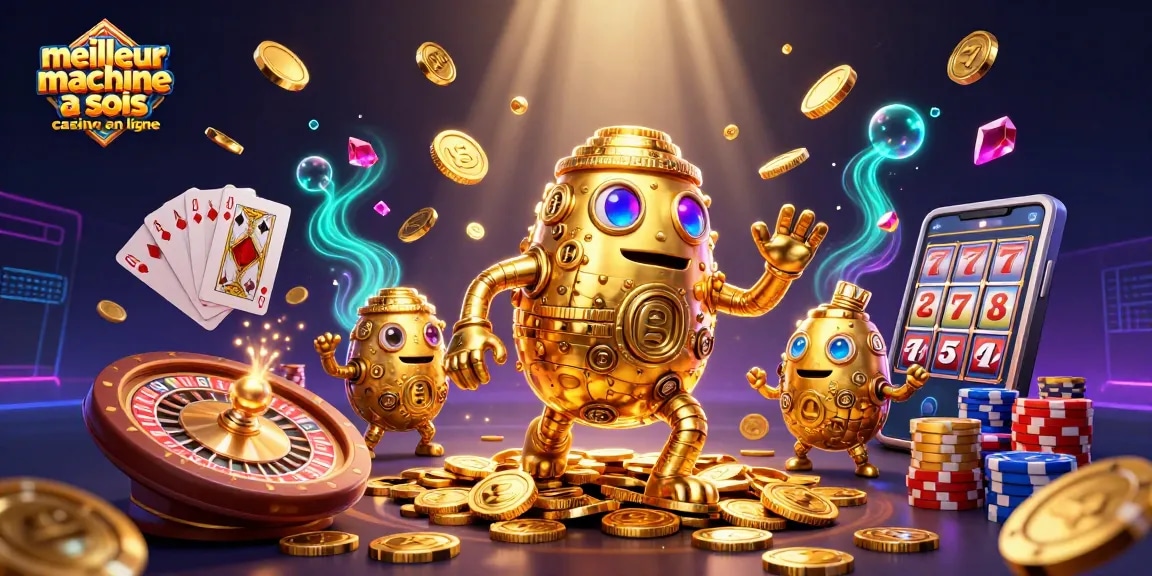 Découvrez les meilleures machines à sous en ligne avec une illustration dynamique et envoûtante.