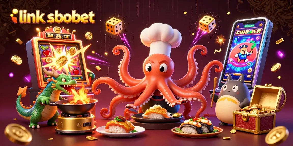 Engage with exciting games at link sbobet, featuring vibrant 3D characters and casino elements.