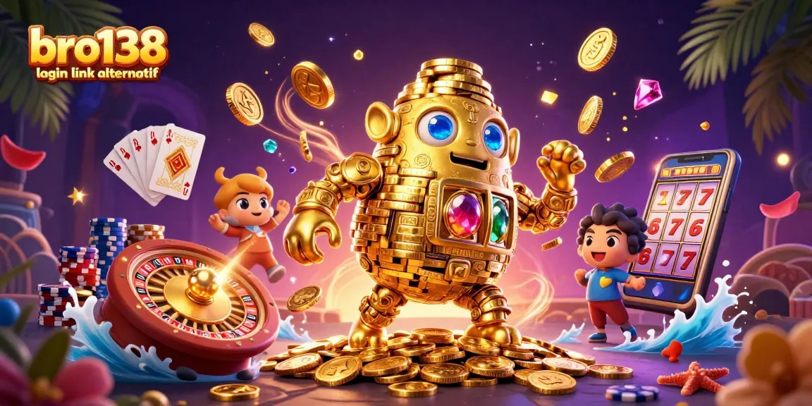 Engage in thrilling spins with the bro138 login link alternatif, showcasing vibrant gambling elements.