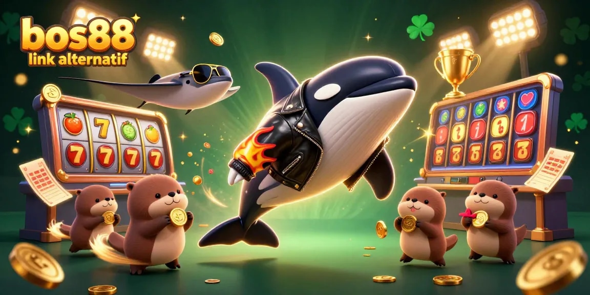 Engaging depiction of bos88 link alternatif showcasing vibrant characters and slot gaming elements in a premium casino atmosphere.