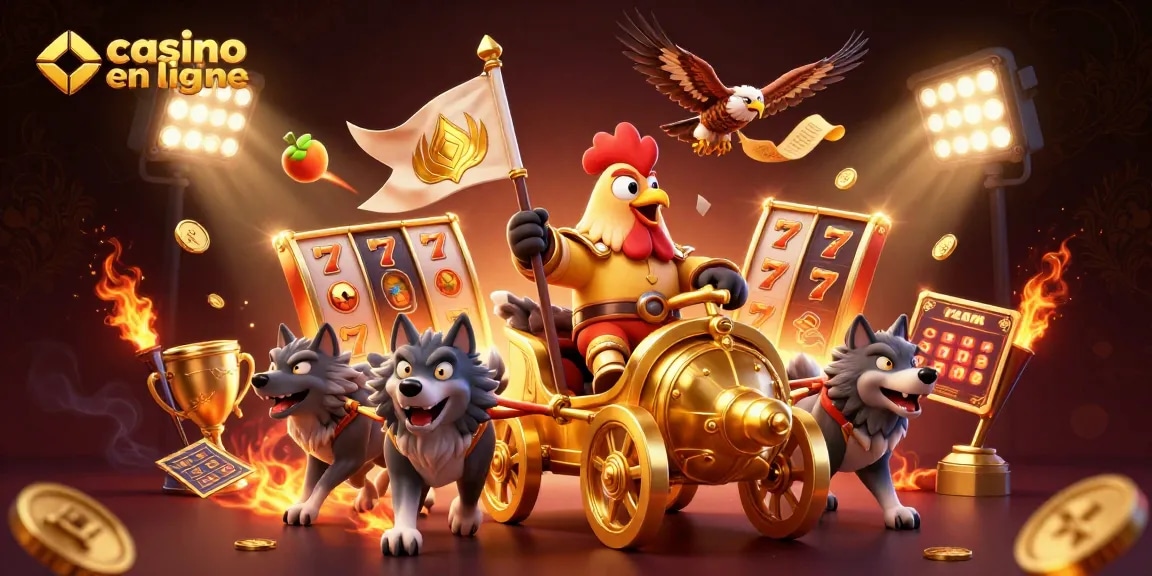 Jouez au casino en ligne avec un roi des jeux et des éléments dynamiques fascinants.