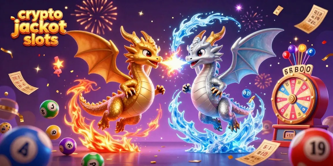 Experience the thrill of crypto jackpot slots with lively dragons and dynamic game elements.