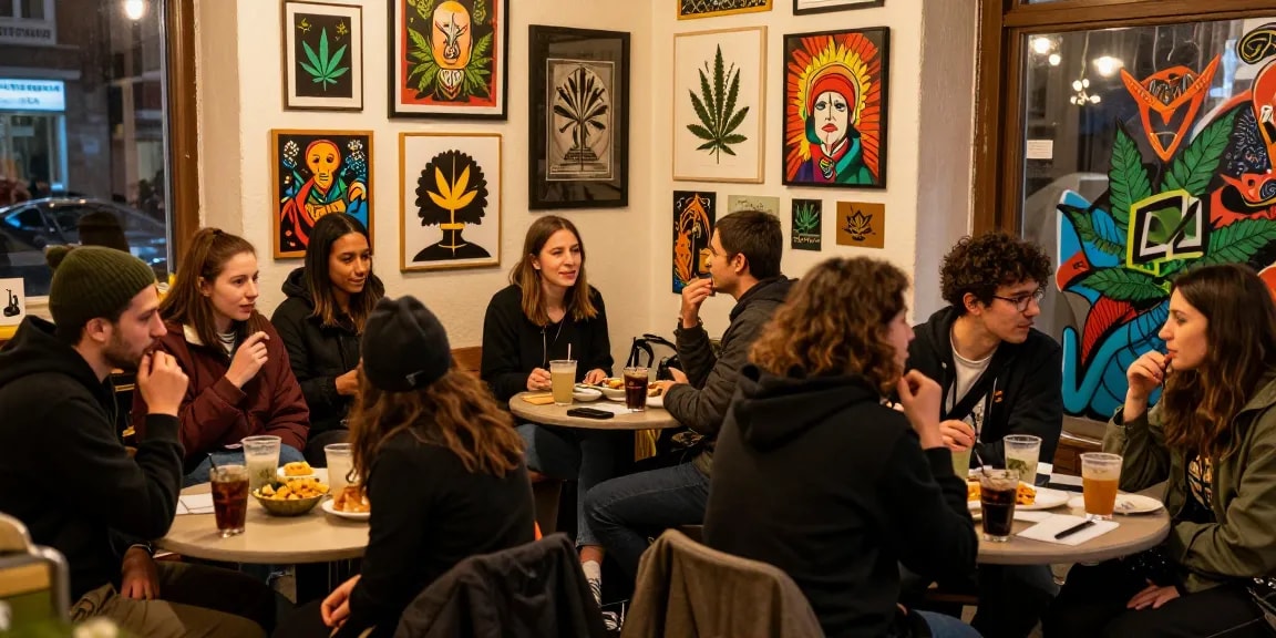 Where Can I Get Marijuana In Istanbul, Turkey? Best Guide showing a vibrant cannabis culture event in Istanbul with diverse people and creative atmosphere.