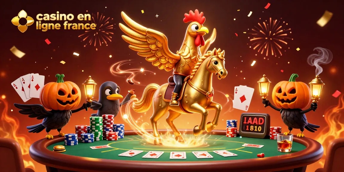 Découvrez l'univers captivant des jeux de casino en ligne France à travers une illustration vibrante et dynamique.