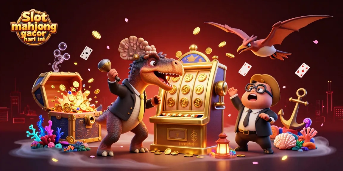 Experience Slot mahjong gacor hari ini as the pachycephalosaurus wins jackpots amidst vibrant casino chaos.