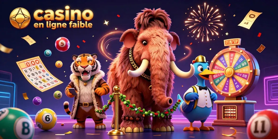 Pariez dans un casino en ligne fiable avec une illustration d'une scène dynamique de personnages animés de casino.