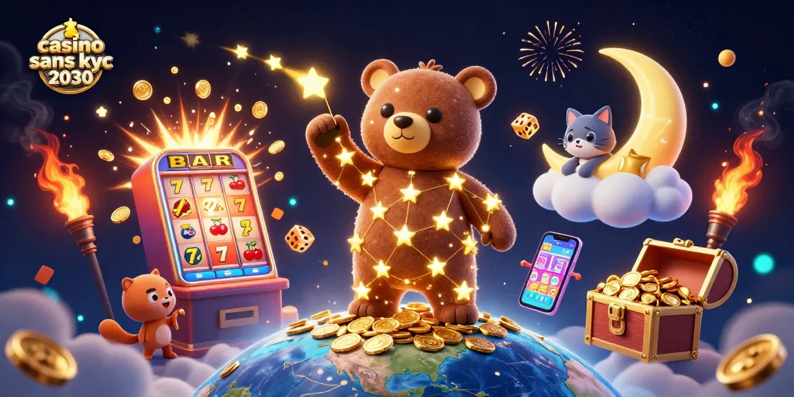 Jouez dans un casino sans KYC 2030 et découvrez une aventure de jeux éblouissante avec des jackpots et des gains.