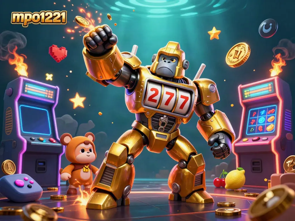 Experience the excitement of mpo1221 with vibrant casino-themed characters and elements