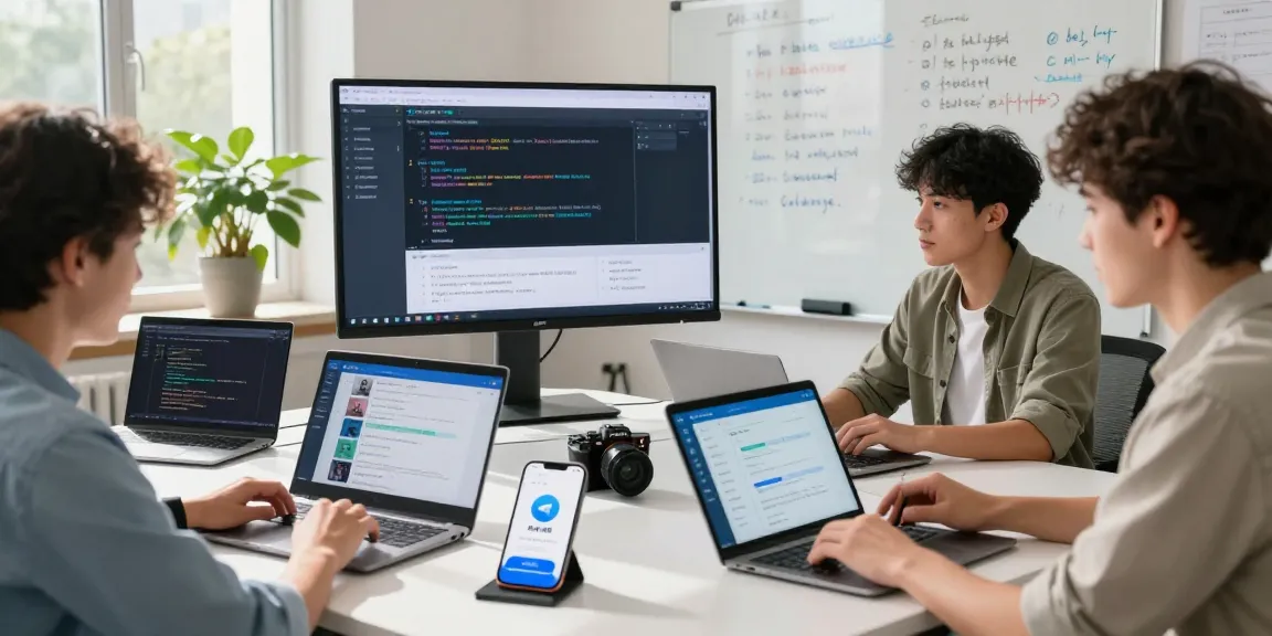 Setting up Telegram Chinese step guide in a collaborative tech workspace with professionals.