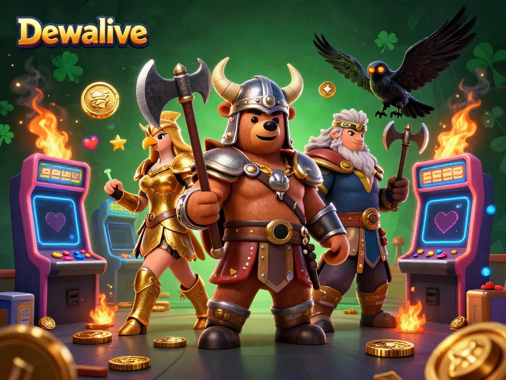 Join Dewalive's thrilling online lottery experience with vivid 3D gaming characters and vibrant casino elements.