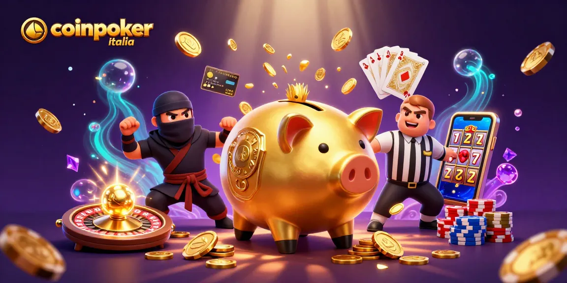 CoinPoker Italia offre un'esperienza unica con l'incredibile maialino piggy e il ninja wallet.
