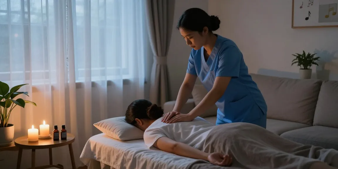Relaxing 성남출장안마 service in a cozy home with soothing ambiance.
