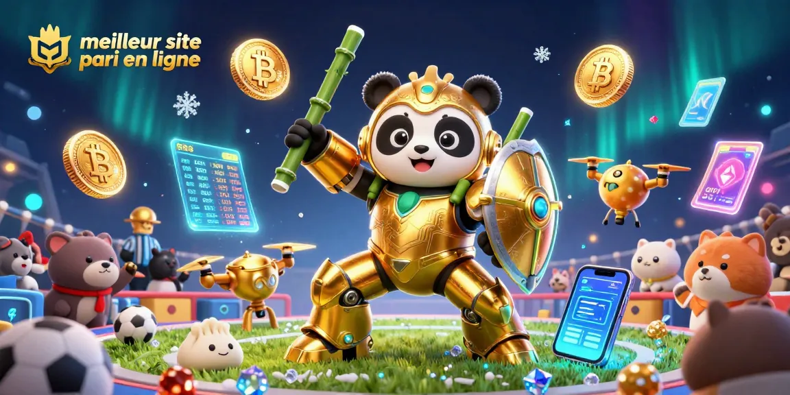 Parier sur le meilleur site de paris en ligne avec une ambiance festive et des éléments de jeux dynamiques, incluant des trophées et des paris sportifs.