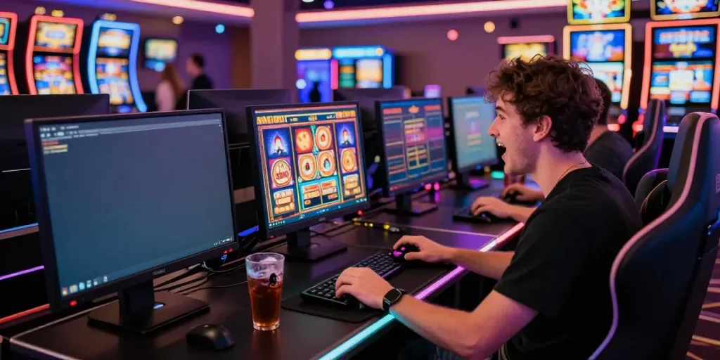 Exciting online slot gaming scene showcasing vibrant graphics and player engagement.
