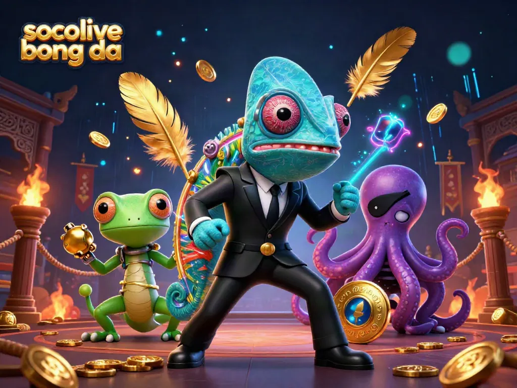 Socolive bong da showcases thrilling live football action with vibrant 3D characters in a dynamic gambling scene.