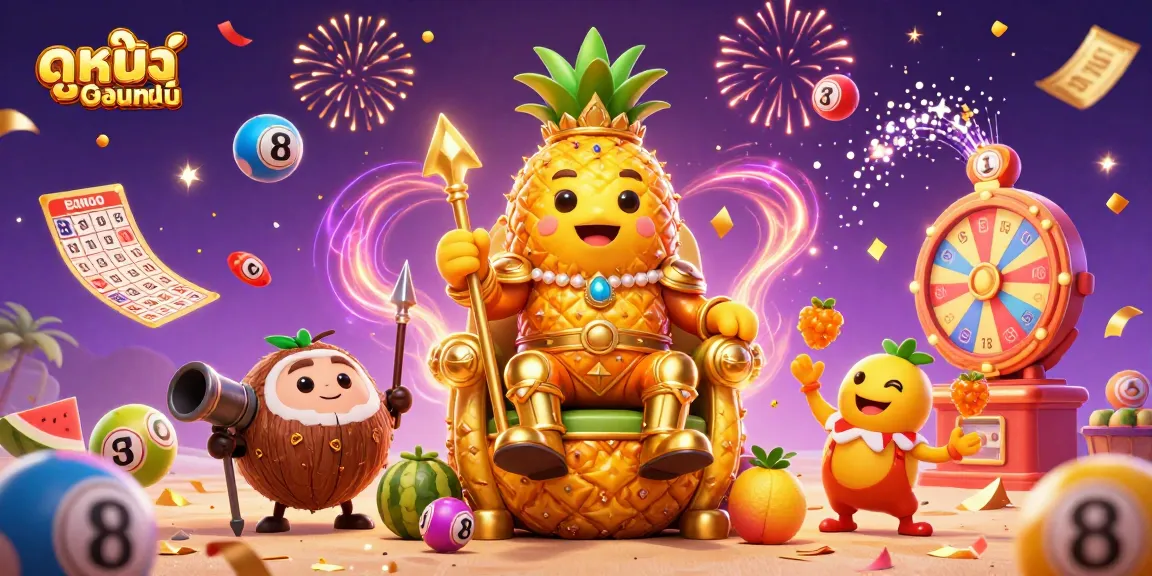 Experience ดูหนังออนไลน์ through this vibrant 3D scene illustrating the excitement of online casino gaming.