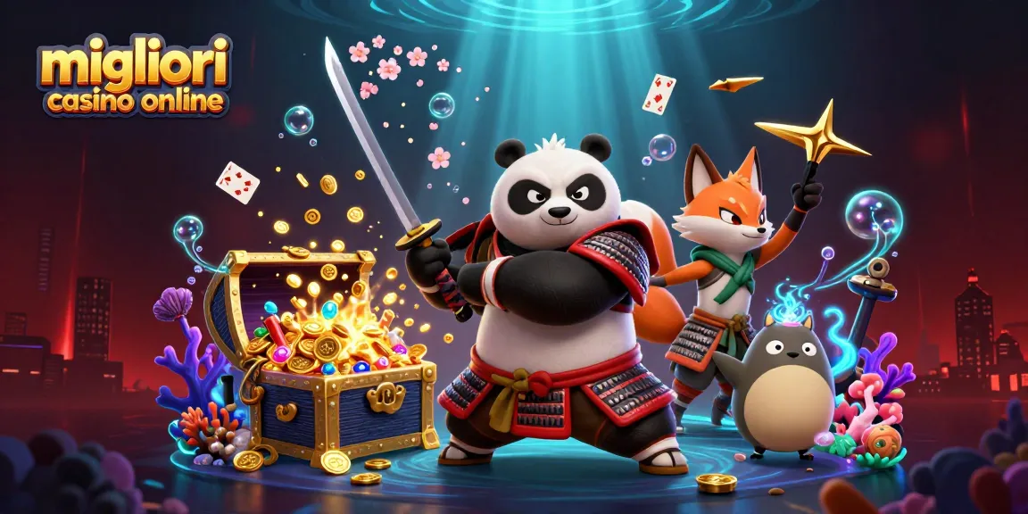 Interagisci con i migliori casino online attraverso questa vivace e dinamica scena in 3D.