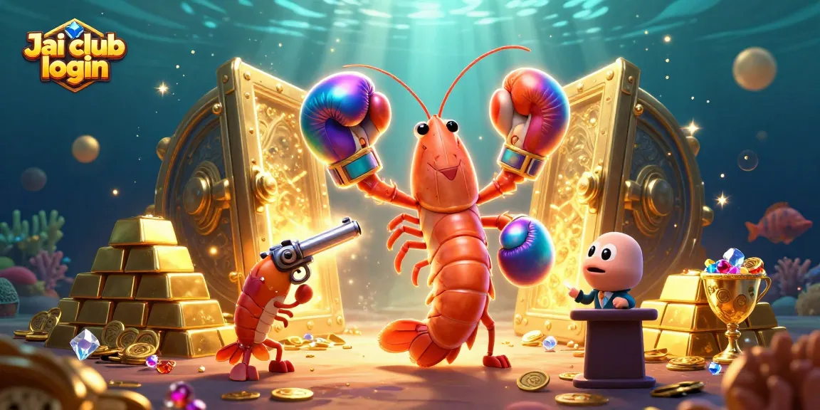 Engage in thrilling gaming with Jai club login, featuring dynamic underwater characters and casino treasures.