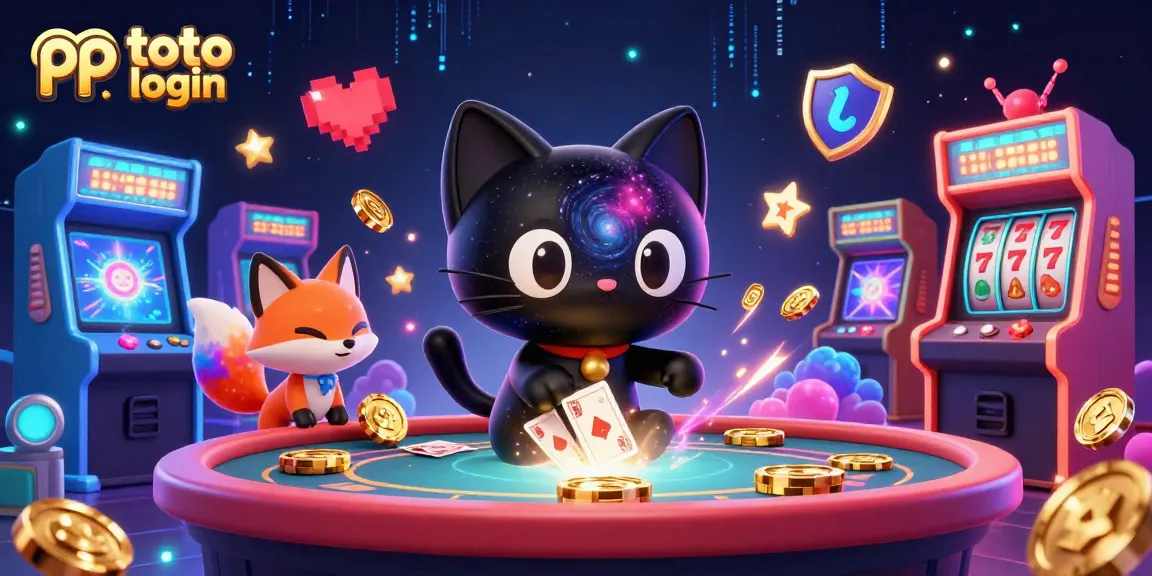 Experience thrilling gameplay with pp toto login at the cosmic casino featuring a black hole cat.