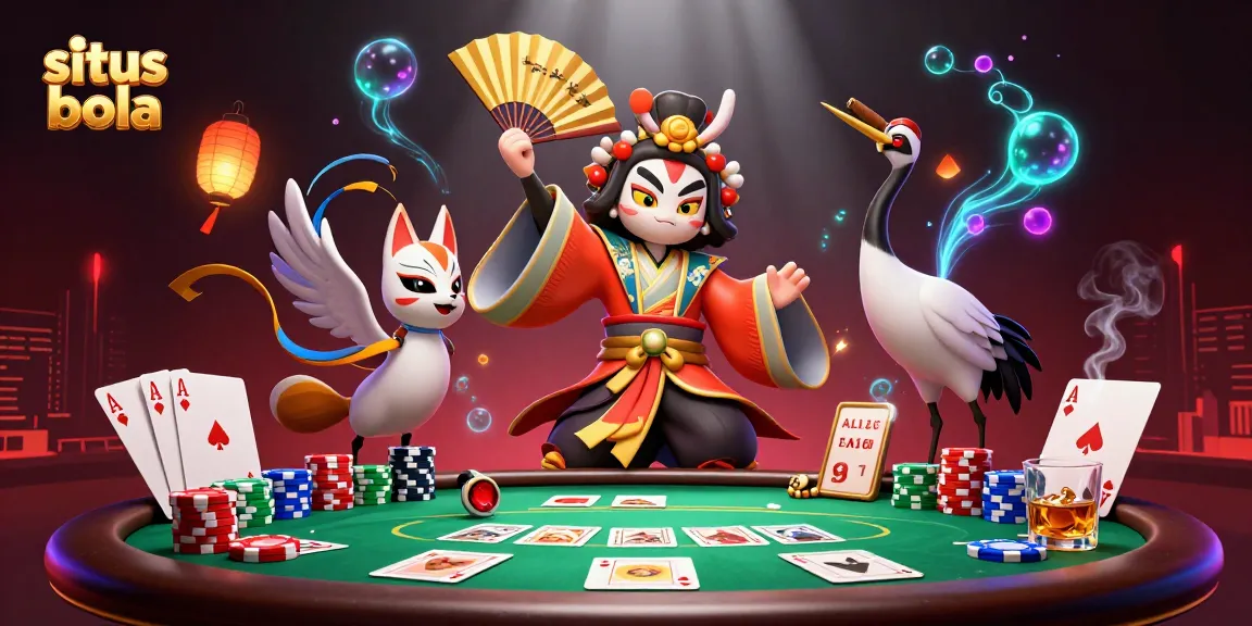 Experience the excitement of situs bola with expert players at the vibrant poker table.