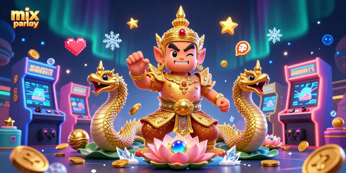 Experience thrilling mix parlay bets with dynamic characters and casino elements in vibrant illustration.